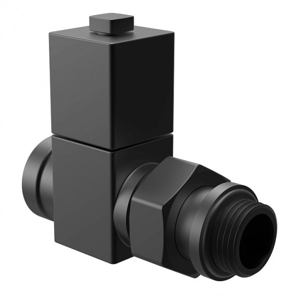 RTE 56.0006 Набор дизайн-вентилей CUBE, прямой (чёрный) 1/2"  