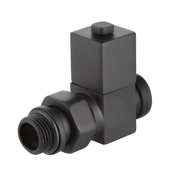 RTE 56.0006 Набор дизайн-вентилей CUBE, прямой (чёрный) 1/2"  