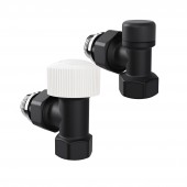 Набор термостатический угловой Royal Thermo Design 1/2"М30х1,5 (Черный)