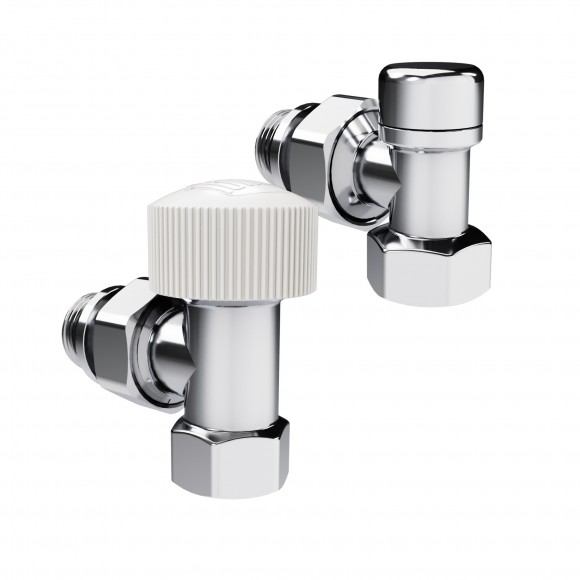 Набор термостатический угловой Royal Thermo Design 1/2"М30х1,5 (Хром)