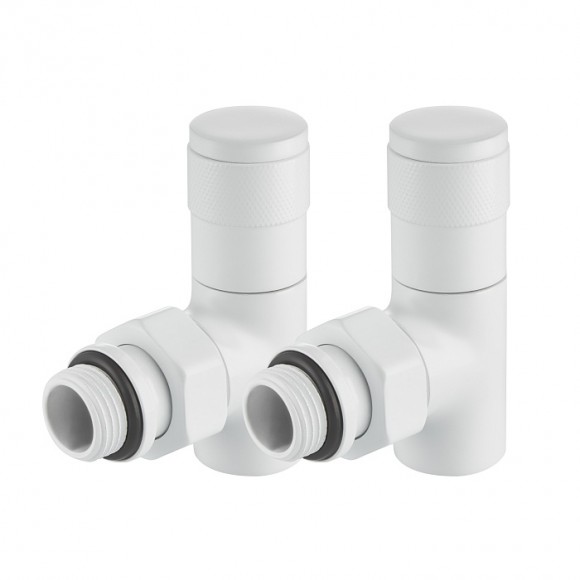 RTE 56.0013 Набор дизайн-вентилей PIANO, угловой (белый) 1/2"  