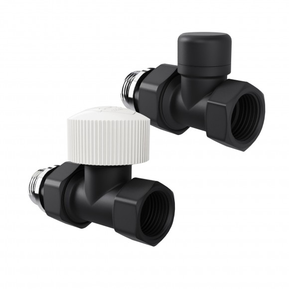 Набор термостатический прямой Royal Thermo Design 1/2"М30х1,5 (Черный)