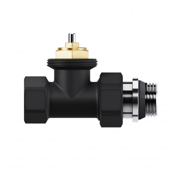 Набор термостатический прямой Royal Thermo Design 1/2"М30х1,5 (Черный)