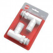 RTE 56.0010 Набор дизайн-вентилей PIANO, прямой (белый) 1/2"  