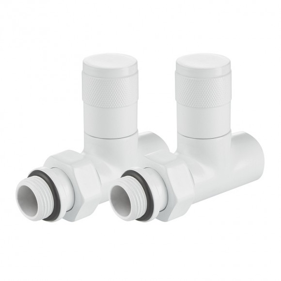 RTE 56.0010 Набор дизайн-вентилей PIANO, прямой (белый) 1/2"  