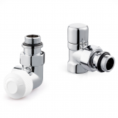 Набор термостатический для радиатора трехосевой Royal Thermo Design 1/2"М30х1,5 (Хром) RTE 07.0018 RT Под Flat Collection