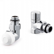 Набор термостатический для радиатора трехосевой Royal Thermo Design 1/2"М30х1,5 (Хром) RTE 07.0018 RT Под Flat Collection