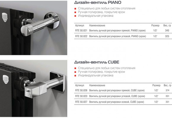 RTE 56.002 Набор дизайн-вентилей CUBE, угловой (хром) 1/2"