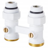 Узел нижнего подключения Royal Thermo прямой 1/2"х3/4" EK (белый) RANPP11234WH