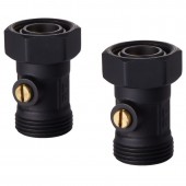 Набор нижнего подключения Royal Thermo прямой раздельный 3/4х3/4ЕК (черный) RANPP13434BL